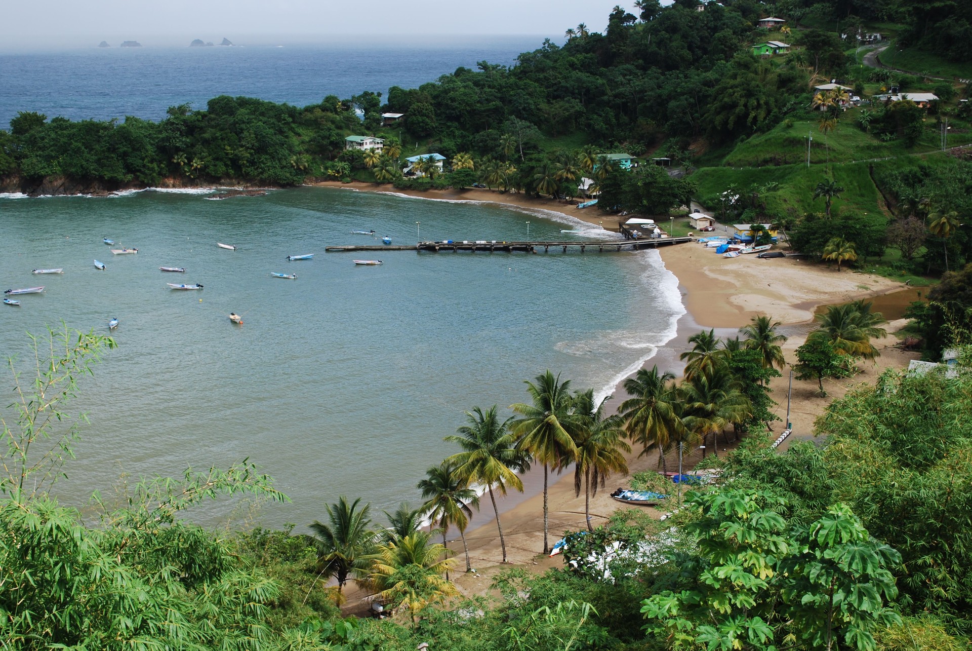 Sea view, landscape, Tobago island.